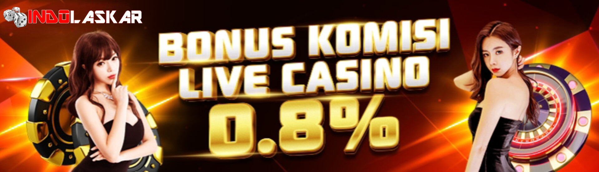 BONUS KOMISI LIVE CASINO 0.8%