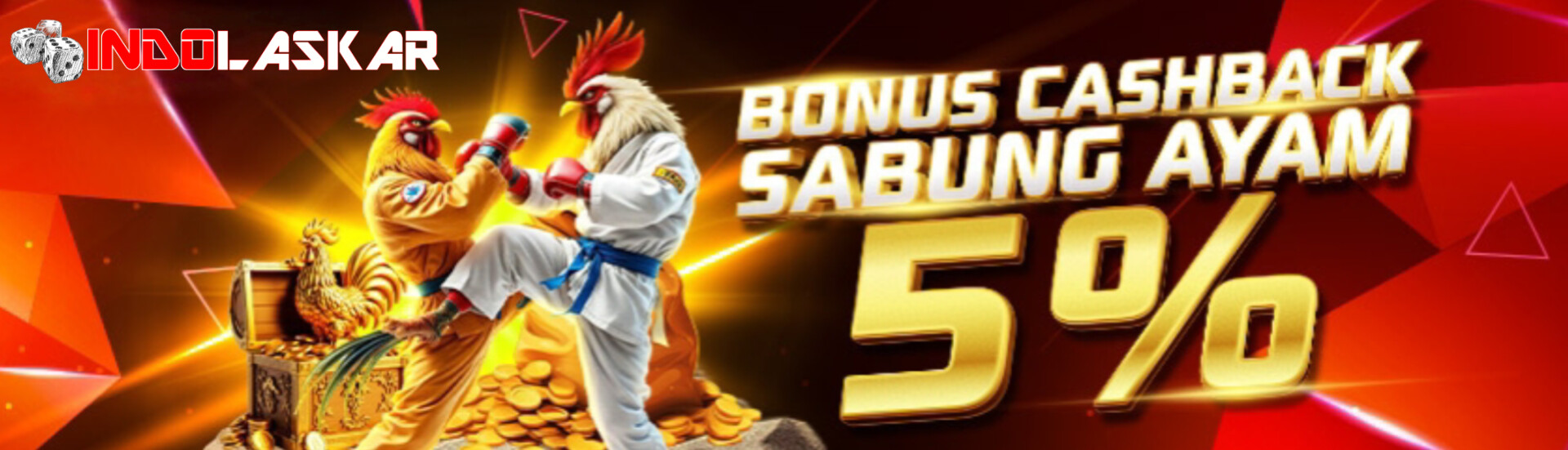 BONUS CASHBACK 5% SABUNG AYAM